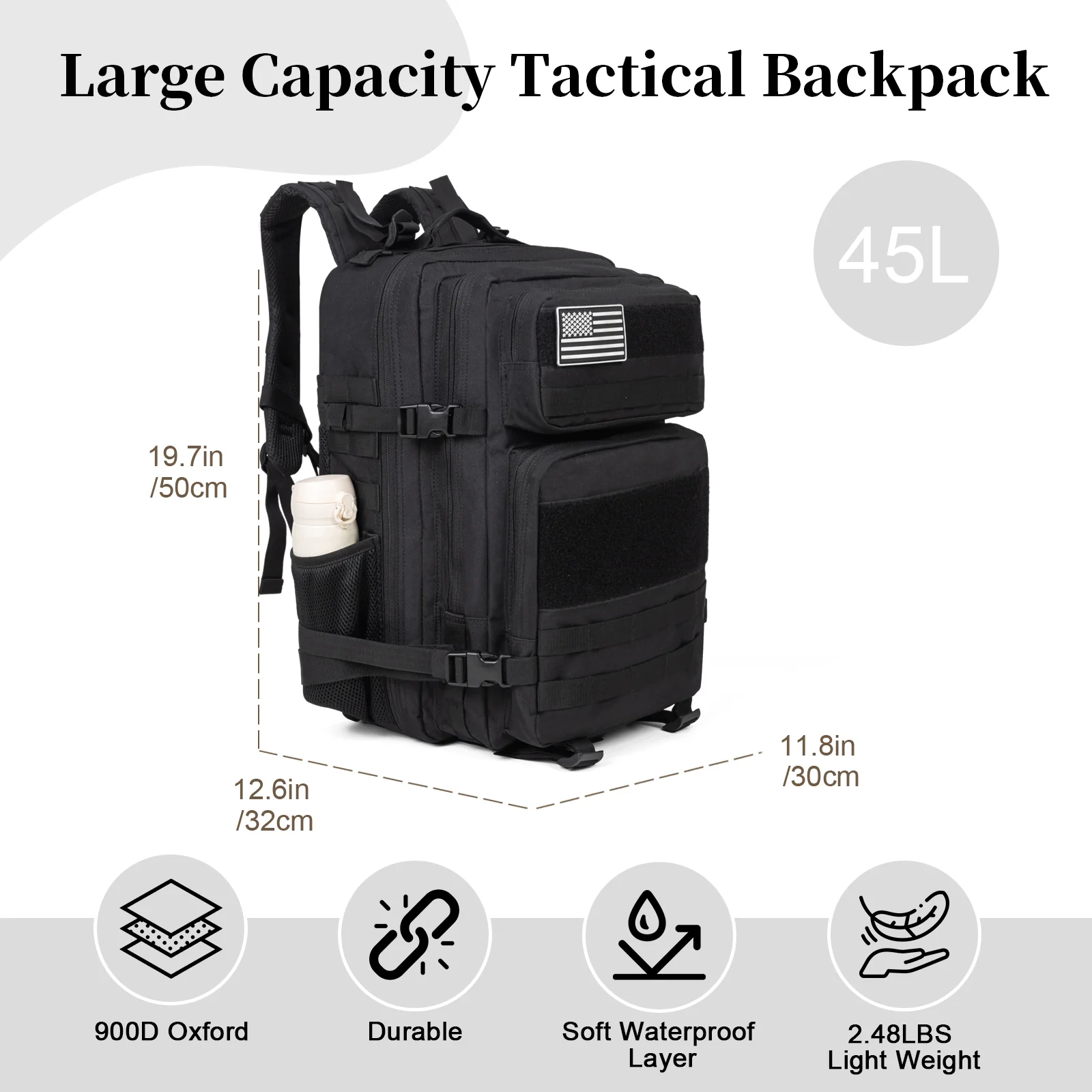 60L Army Military Tactical Bac - Urban Backpack Tactical ulasan dan harga