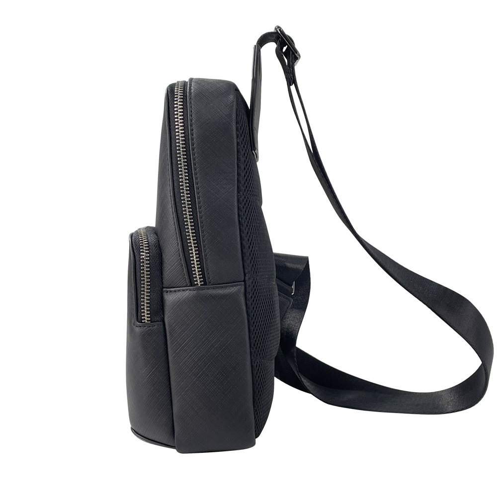 Fashion Design Black Men's Sli - Leather Backpack Vintage ulasan dan harga