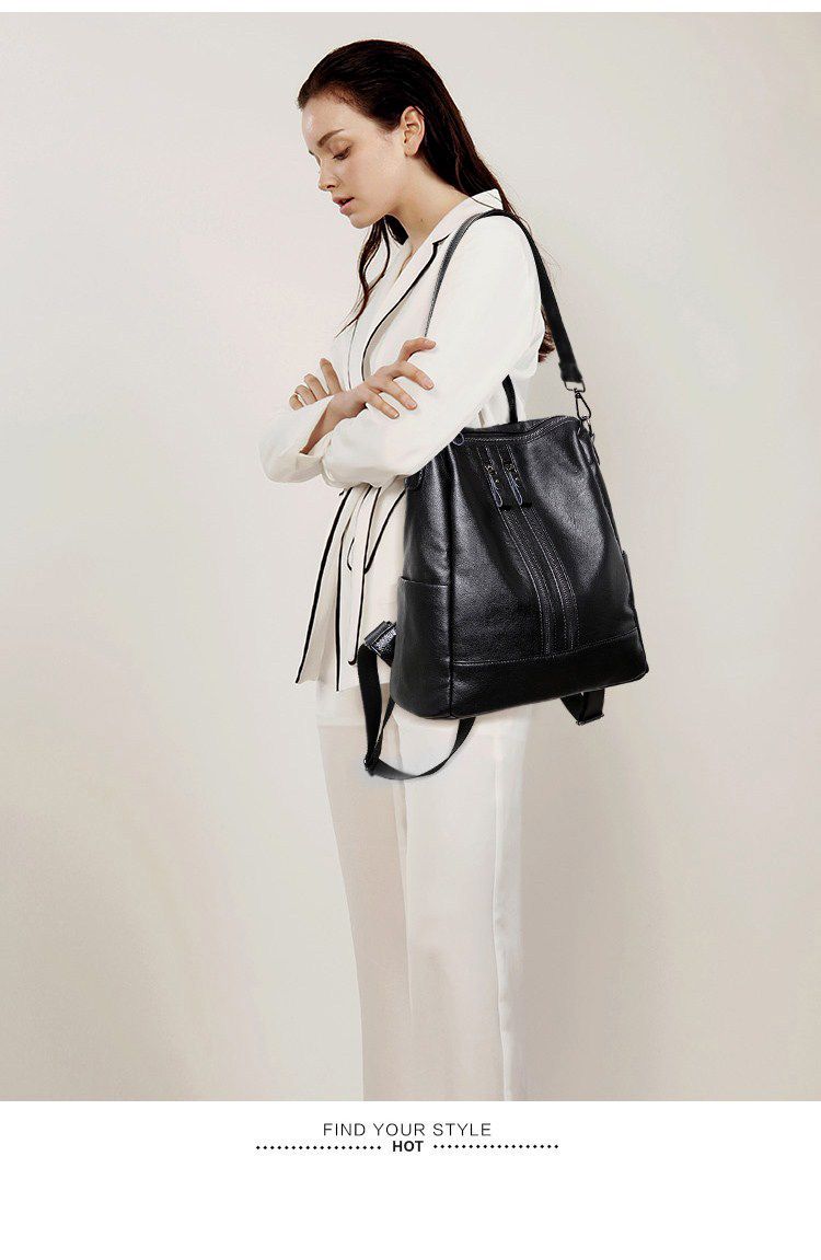 Women Soft Leather Backpack Sc - Canvas Backpack Casual ulasan dan harga