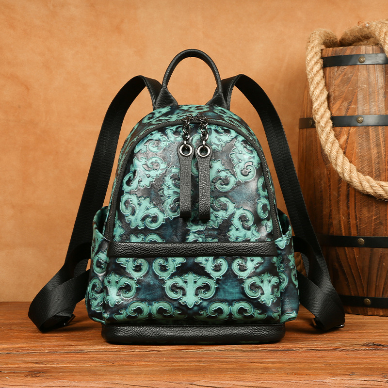 Johnature Genuine Leather Embo - Leather Backpack Vintage ulasan dan harga