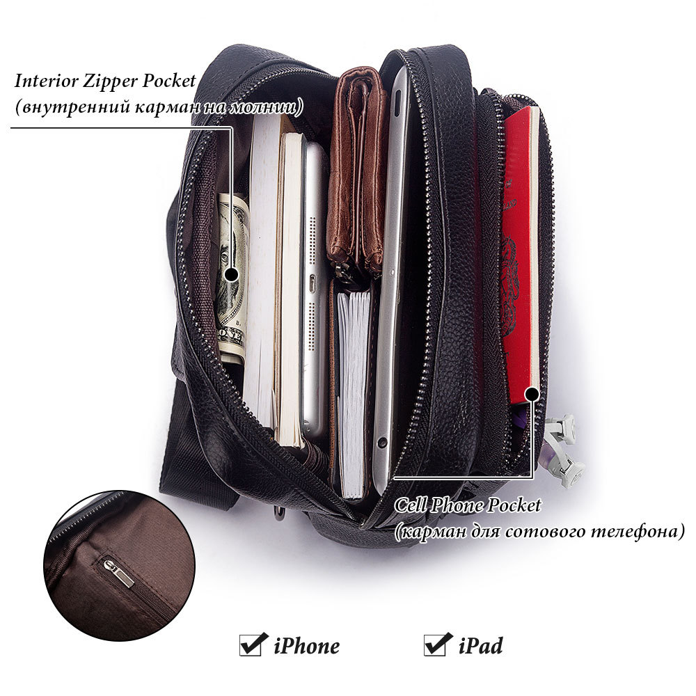 Fashion Multifunction Chest Ba - Leather Backpack Vintage ulasan dan harga