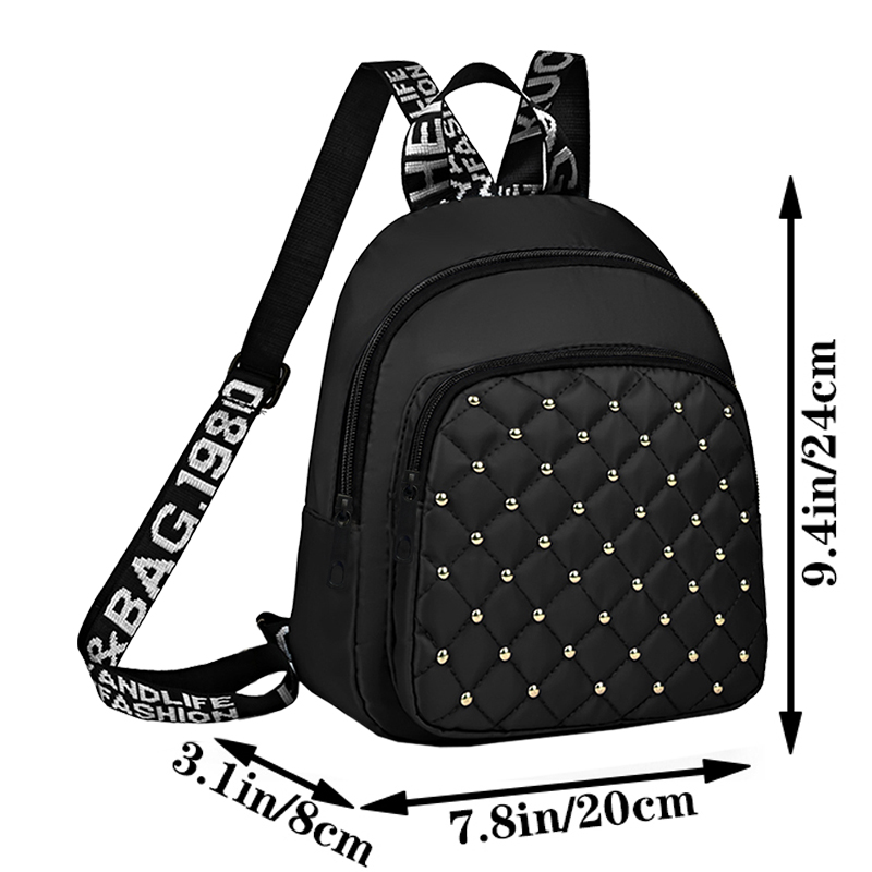 Chic Stylish Studded Backpack  - Canvas Backpack Casual ulasan dan harga